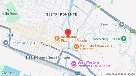 Apartments for rent i Genoa - kort over placeringen