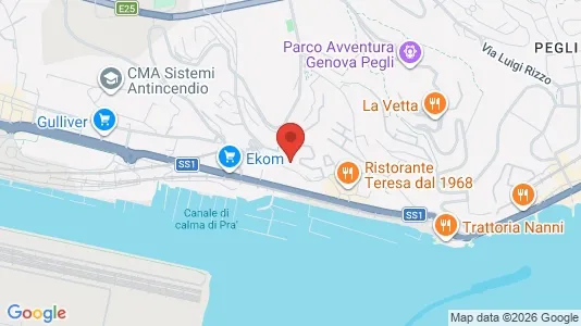 Apartments for rent i Genoa - kort over placeringen