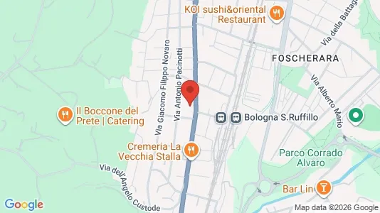 Apartments for rent i Bologna - kort over placeringen