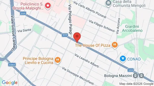 Apartments for rent i Bologna - kort over placeringen