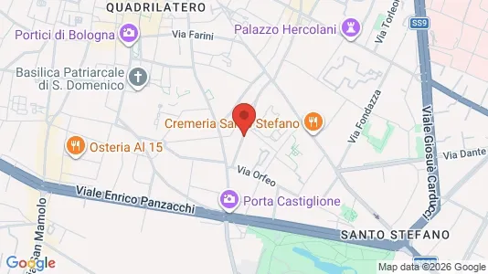 Apartments for rent i Bologna - kort over placeringen