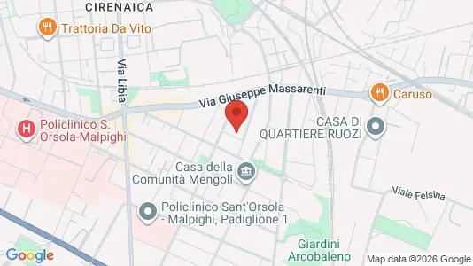 Apartments for rent i Bologna - kort over placeringen