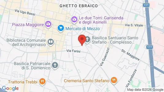 Apartments for rent i Bologna - kort over placeringen