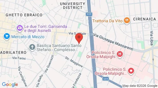Apartments for rent i Bologna - kort over placeringen