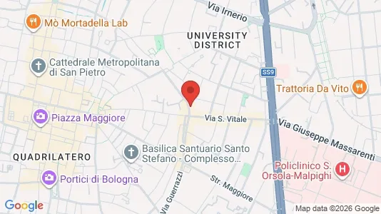 Apartments for rent i Bologna - kort over placeringen