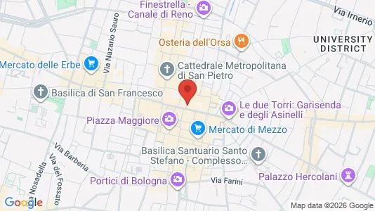 Apartments for rent i Bologna - kort over placeringen