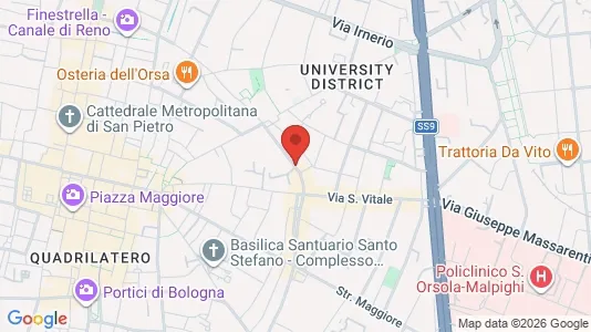 Rooms for rent i Bologna - kort over placeringen