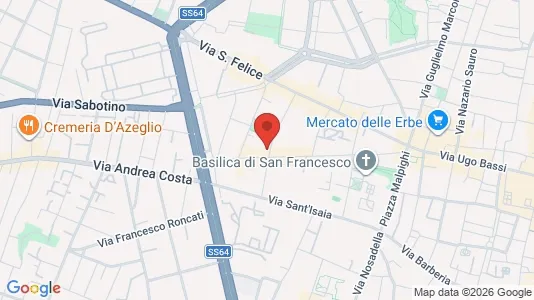 Apartments for rent i Bologna - kort over placeringen