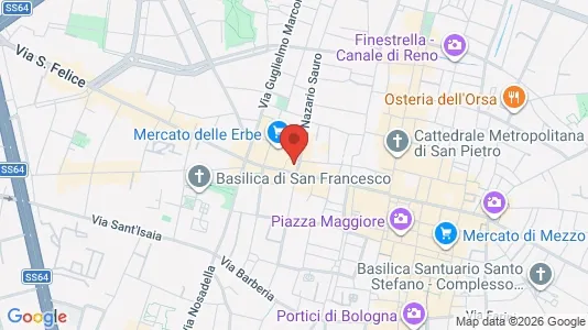 Apartments for rent i Bologna - kort over placeringen