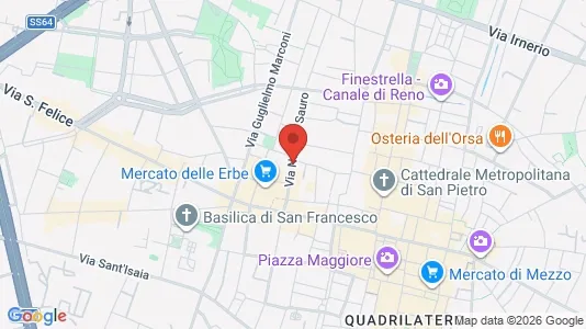 Apartments for rent i Bologna - kort over placeringen