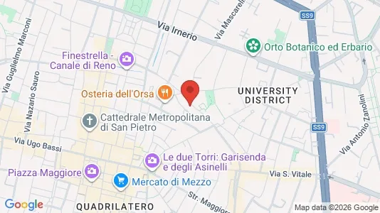Apartments for rent i Bologna - kort over placeringen