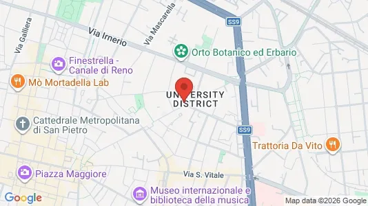 Apartments for rent i Bologna - kort over placeringen