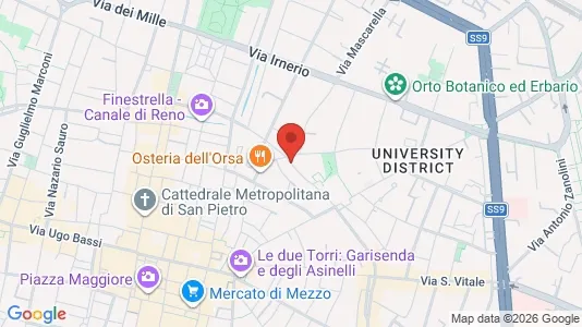 Apartments for rent i Bologna - kort over placeringen