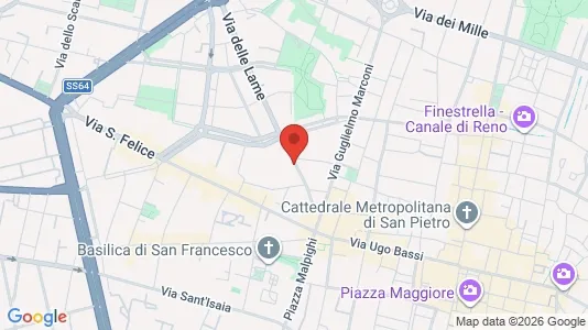 Apartments for rent i Bologna - kort over placeringen