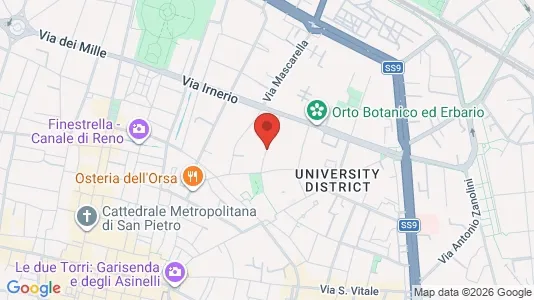 Apartments for rent i Bologna - kort over placeringen