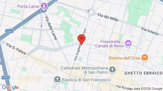 Apartments for rent i Bologna - kort over placeringen