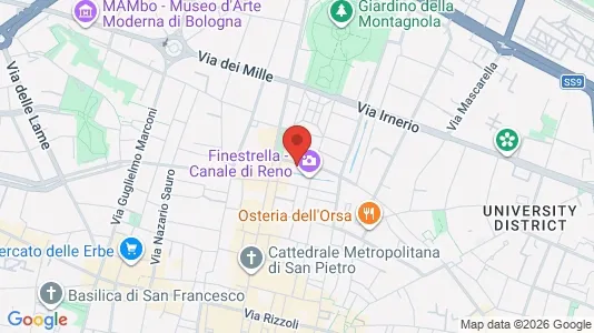 Apartments for rent i Bologna - kort over placeringen