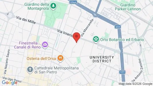 Apartments for rent i Bologna - kort over placeringen