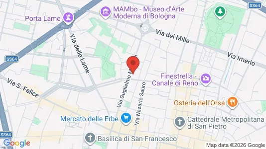 Rooms for rent i Bologna - kort over placeringen