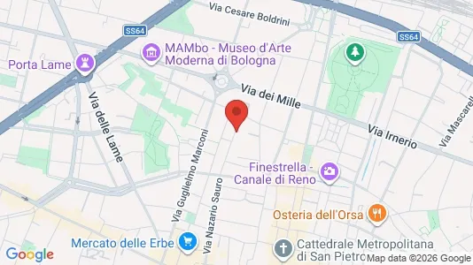 Apartments for rent i Bologna - kort over placeringen