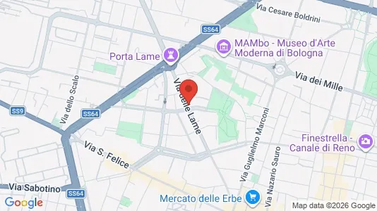 Apartments for rent i Bologna - kort over placeringen