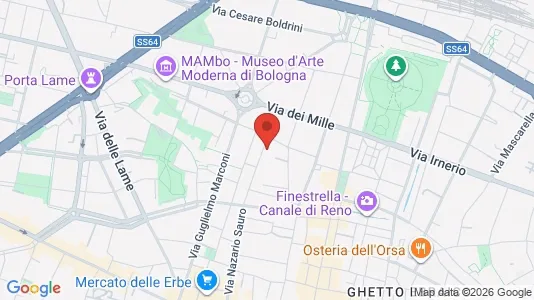 Apartments for rent i Bologna - kort over placeringen
