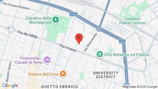 Apartments for rent i Bologna - kort over placeringen