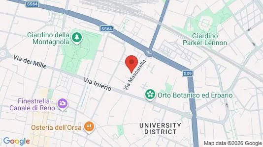 Apartments for rent i Bologna - kort over placeringen