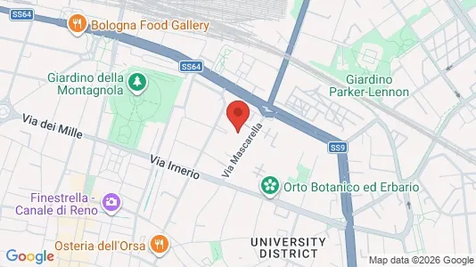 Apartments for rent i Bologna - kort over placeringen