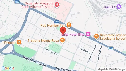 Apartments for rent i Bologna - kort over placeringen