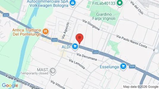 Apartments for rent i Bologna - kort over placeringen