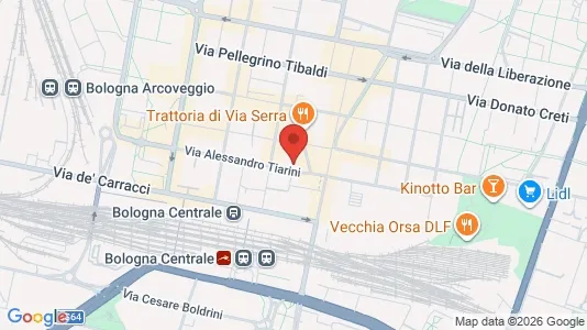 Apartments for rent i Bologna - kort over placeringen