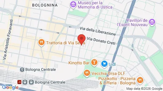 Apartments for rent i Bologna - kort over placeringen