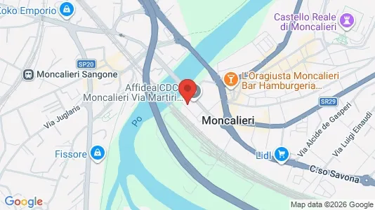 Apartments for rent i Moncalieri - kort over placeringen