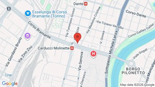 Apartments for rent i Turin - kort over placeringen