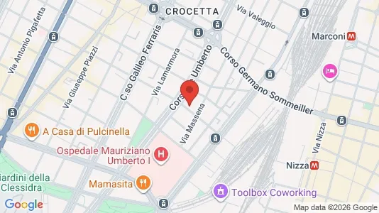 Apartments for rent i Turin - kort over placeringen