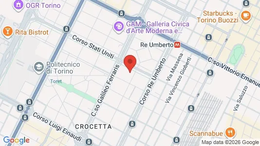 Apartments for rent i Turin - kort over placeringen