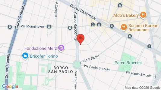 Rooms for rent i Turin - kort over placeringen