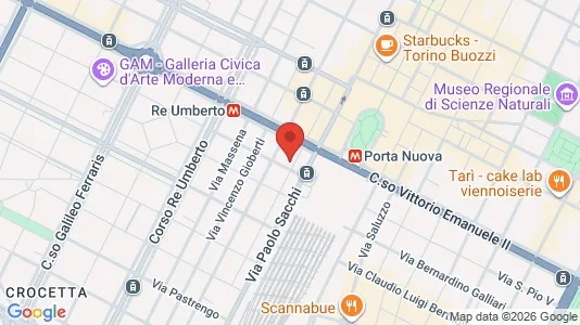 Apartments for rent i Turin - kort over placeringen