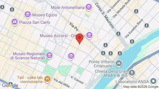 Apartments for rent i Turin - kort over placeringen