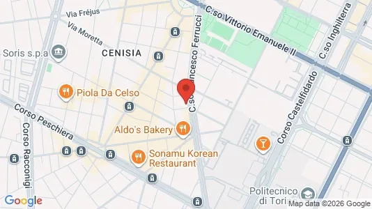 Apartments for rent i Turin - kort over placeringen