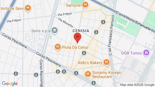 Apartments for rent i Turin - kort over placeringen