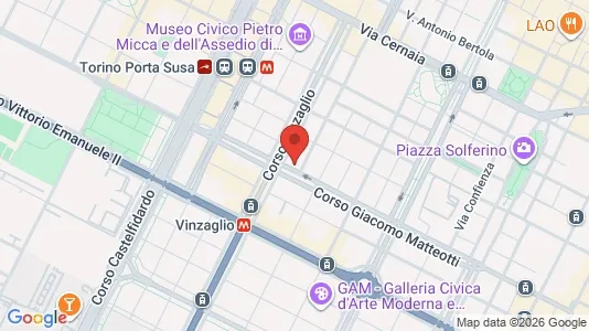 Apartments for rent i Turin - kort over placeringen