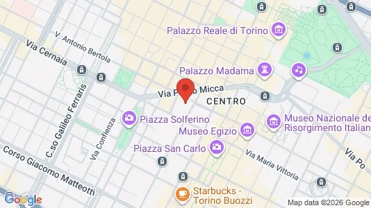 Apartments for rent i Turin - kort over placeringen