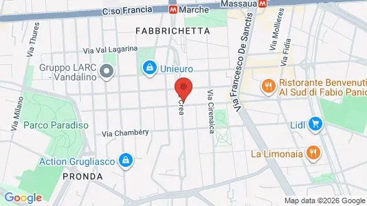 Apartments for rent i Turin - kort over placeringen