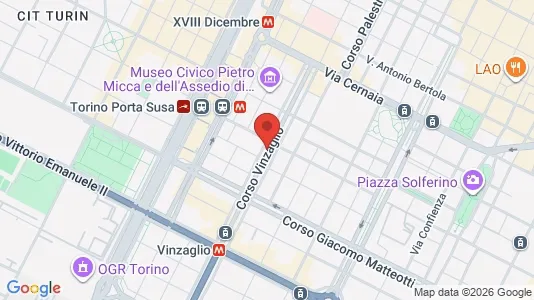 Apartments for rent i Turin - kort over placeringen