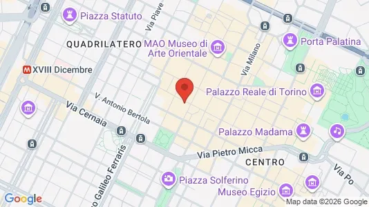 Apartments for rent i Turin - kort over placeringen
