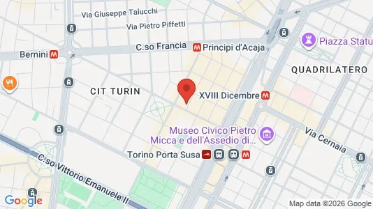 Apartments for rent i Turin - kort over placeringen
