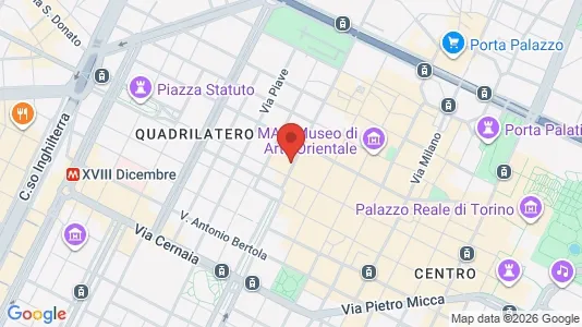 Apartments for rent i Turin - kort over placeringen
