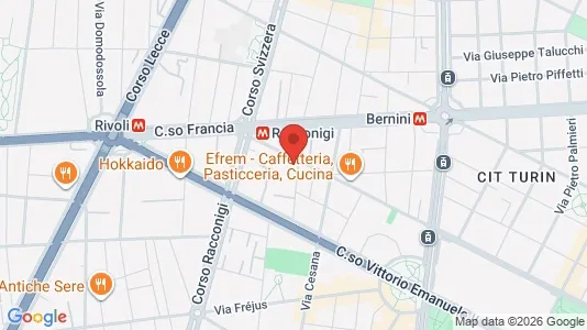 Apartments for rent i Turin - kort over placeringen
